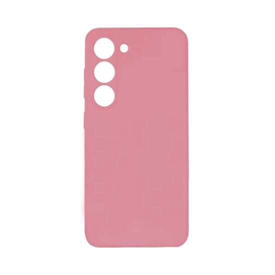 Capa de Silicone com Moldura de Câmera para Samsung Galaxy S23 Rosa